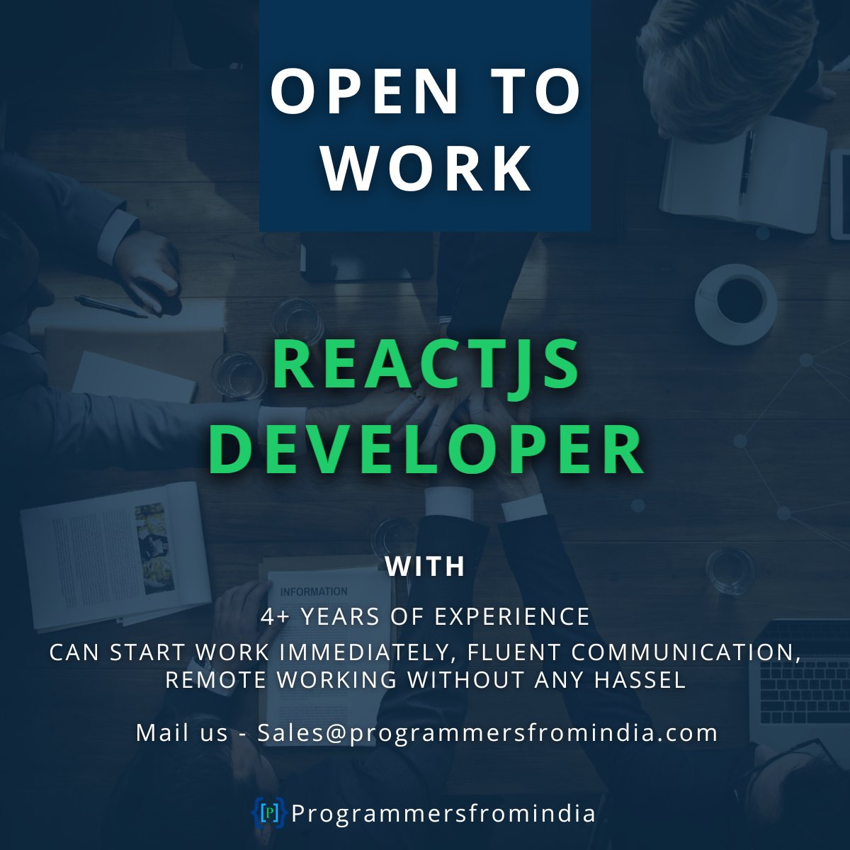 programmersfro1's tweet image. #hireme
I am a #reactjsdeveloper   . I have 4+ years of experience.
@programmersfro1 
#reactjs #reactjsdeveloper #reactjsdevelopment #reactjshiring #hireme #hire #reactjsjobs #hireremote #contractjobs #freelancing #opentowork #reactjobs #reactjsdevelopers #startups