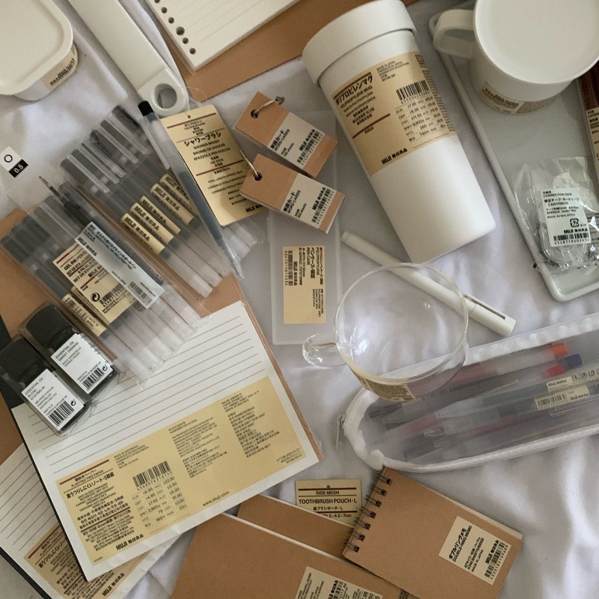 beige aesthetic  Studying stationary, Muji stationery, Stationery obsession