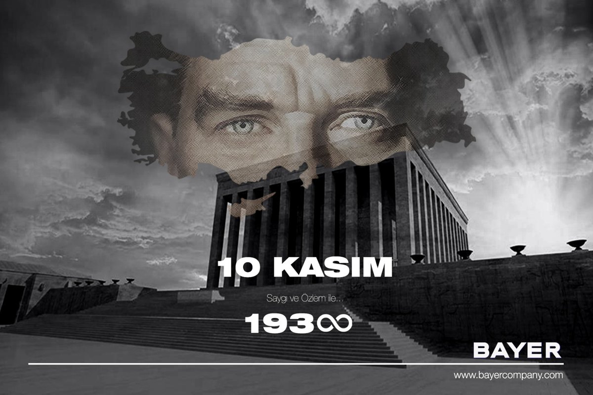 Bayer_Water's tweet photo. Atamızı saygı ve büyük bir özlemle anıyoruz.🖤🇹🇷

#10kasım #atamizindeyiz #MustafaKemalAtatürk #atatürk #10kasım193oo 

#bayer #bayercompany #bayerwatersolutions #bayerdesignsolutions https://t.co/4ZXRJWSuCF