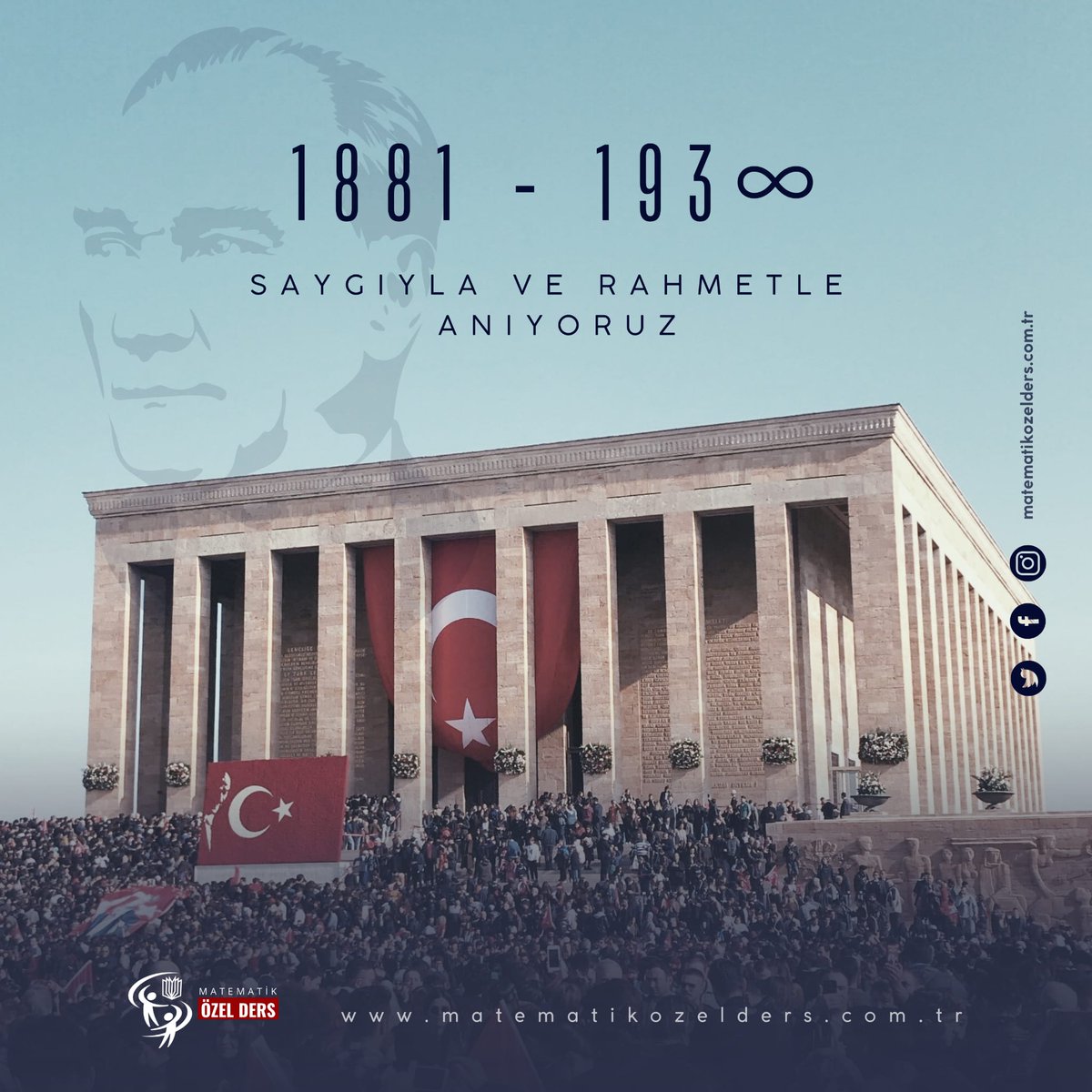 Matematik_OzelD's tweet photo. “10 Kasım Atatürk'ü Anma Günü" 

Vefatının 84.yıl dönümünde Gazi Mustafa Kemal ATATÜRK'ü rahmetle, saygıyla ve minnetle anıyoruz. 
#10Kasim1938 
#Ataturk
#OnKasım https://t.co/sjg5sApUj5