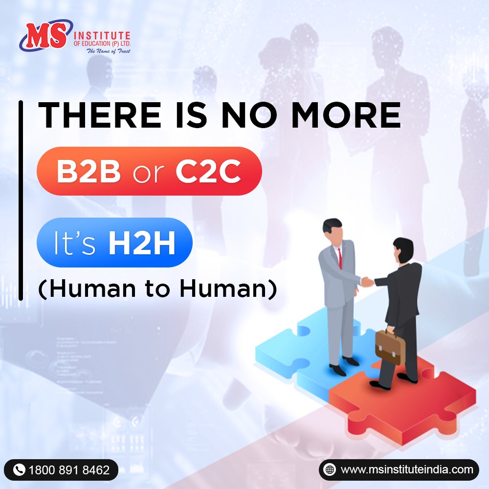 𝐓𝐡𝐞𝐫𝐞 𝐢𝐬 𝐧𝐨 𝐦𝐨𝐫𝐞 𝐁𝟐𝐁 𝐨𝐫 𝐂𝟐𝐂
.
👉Human To Human 👈
.
Join us as a promoter of distance education
.
For more details: 
🌐msinstituteindia.com
📞18008918462

#education #distanceeducation #distancelearning #DistanceCourses #msinstituteofeducation #msinstitute