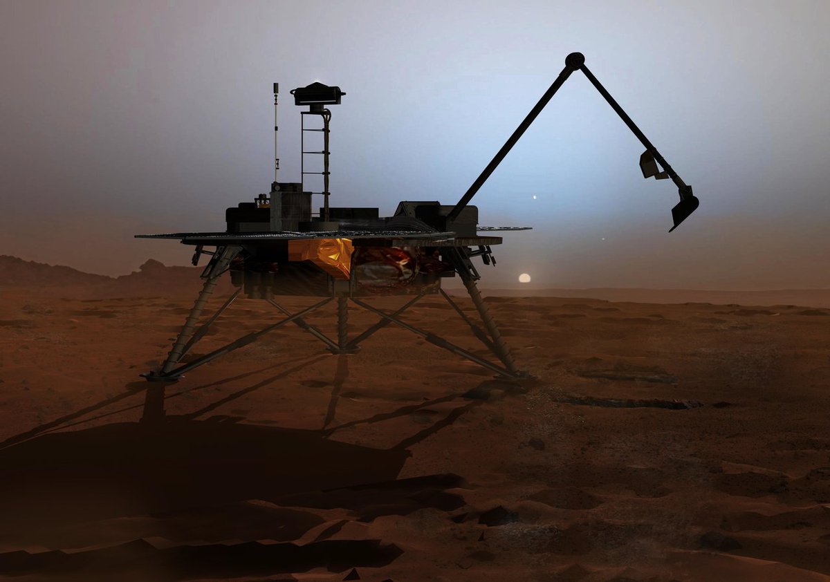 mariobianchi18's tweet photo. Il #10novembre 2008 termina con successo la missione del #PhoenixMarsLander, atterrato sul Marte il 25-5. Sesto ad andare sul pianeta e primo ad essere seguito da un'università (Arizona). Le analisi hanno riconfermato, con altissima probabilità, la presenza d'acqua sul pianeta. https://t.co/SDn68AoLqO