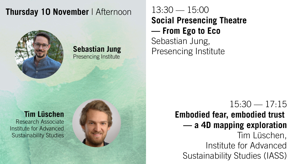 #Today 13.30 - 15.00 EET #Hybrid!!

Social Presencing Theatre - From Ego to Eco

blends together cutting edge systems thinking with sys. sensing deepen capacities for authentic dialogue &amp;listening. Accessing inherent embodied knowing staying with not-knowing &amp;emerge potentials