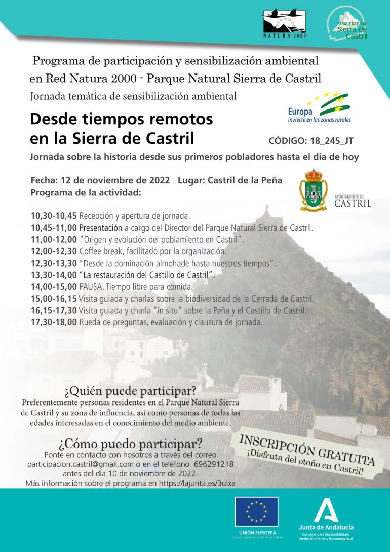 SCastril_Parque's tweet photo. ✅ ÚLTIMO DÍA INSCRIPCIÓN #ParqueNatural #SierraDeCastril
#Andalucia #agenda
↪️Desde tiempos remotos en la SierradeCastril
📆 Sábado 12 Nov. 2022
⌚10h- 18h
📝WhatsApp+34 696 29 1218
ℹ️en la imagen
#Granada #provincia #quebranta #RioCastril #altiplano #Geoparque
#ConoceCastril https://t.co/NSxgbqCiao