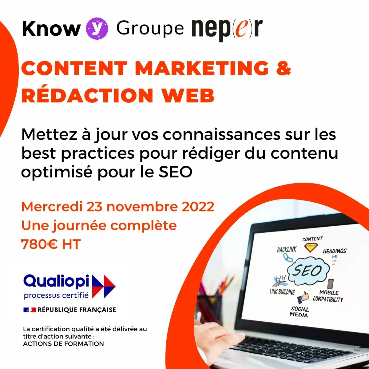 KnowY_fr's tweet photo. Formez vos collaborateurs à préparer votre site web à la mise à jour #Google et changez votre façon de faire du contenu avec @Cariboo_seoExpert #SEO, le mercredi 23 novembre 2022  par visioconférence.

https://t.co/taRMDvd4gu https://t.co/FtBYea1pE9