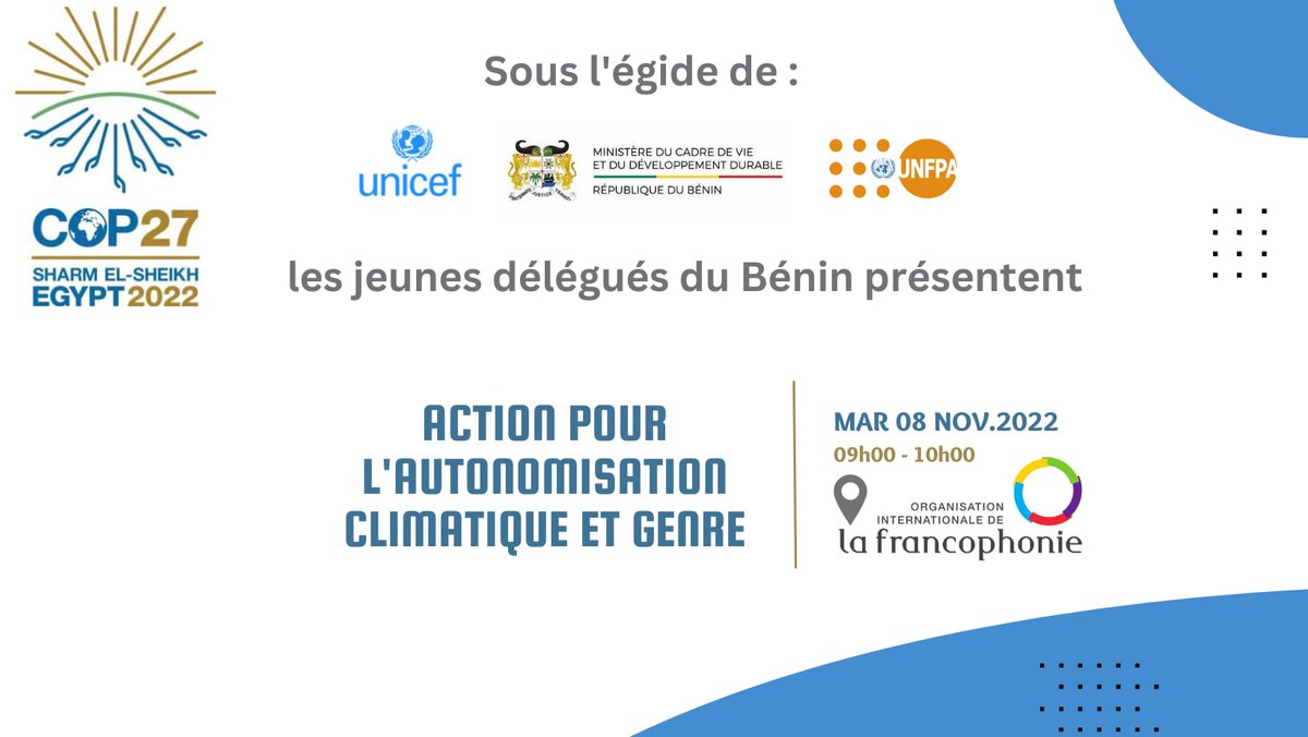 ArianeHouesse's tweet photo. Comme annoncé, je suis à Sharm El Sheikh en Egypte où je participe à la 27è Conférence des Nations Unies sur les Changements Climatiques (COP27) qui se tient du 6 au 18 novembre 2022. Au cours de mon séjour, nous (Maïmouna, Daniel, Rachad &amp; moi).... https://t.co/ypUJcw6fdX