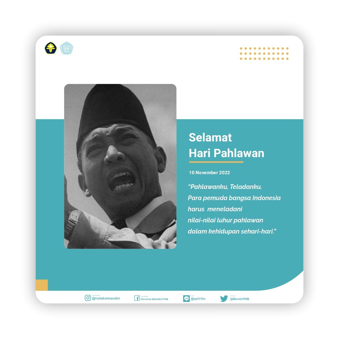 Salam Persma!

Kami Unit Kegiatan Mahasiswa Jurnalistik dan Redaksi Mandiri Keluarga Besar Mahasiswa Politeknik Neger Bali

Mengucapkan "Selamat Hari Pahlawan Nasional”