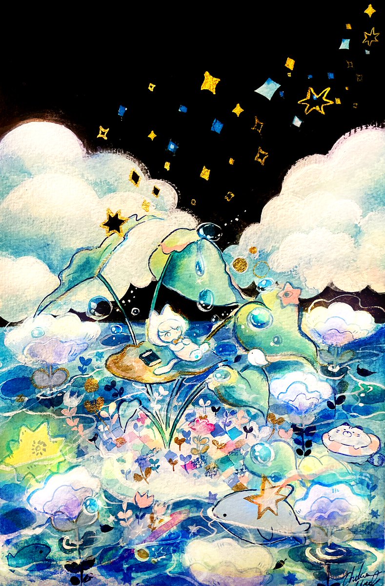「#クリエイターさんの夜っぽい作品が見たい 夜の絵が好きです 」|ちくわミエル 𝘤𝘩𝘪𝘬𝘶𝘸𝘢𝘮𝘪𝘦𝘭のイラスト