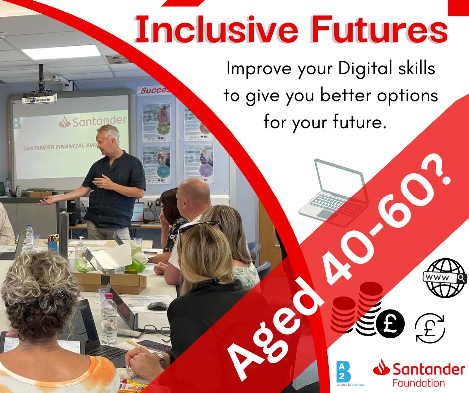 Access2Business's tweet photo. Our Inclusive Futures project will help boost your confidence using your computer/ tablet/ phone. Your new skills will allow you to access online banking, UC journal, shopping, tax & HMRC, and much more...
📞 01902 572397 ask for Jim
📧 jim@access2business.co.uk https://t.co/EM2QeqsEC0