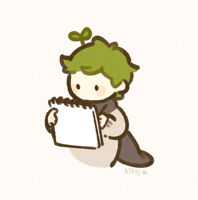 この絵、本垢()のアイコンを擬人化するつもりで描いたけど今までの手癖が120%出てる… 
