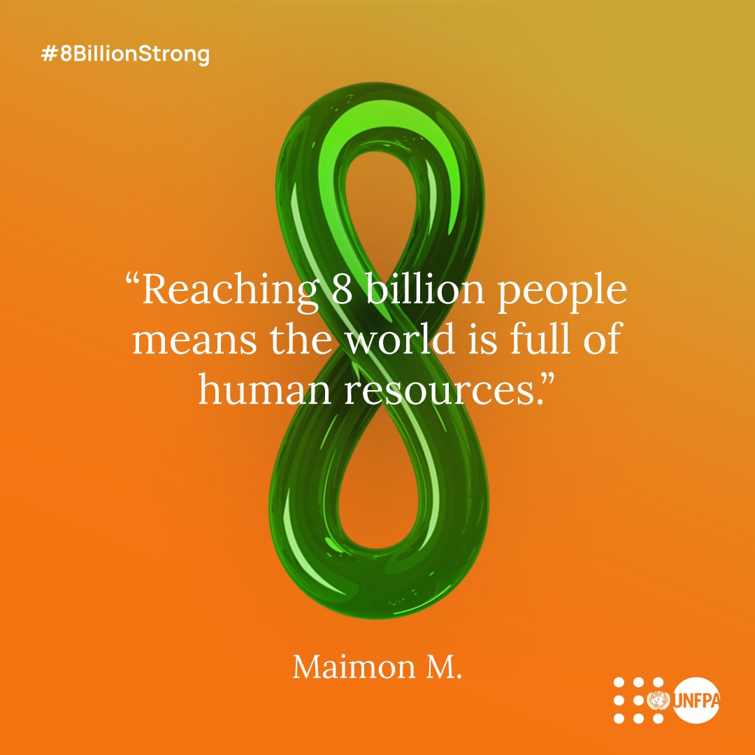 UNFPAGhana's tweet photo. Humanity becoming #8BillionStrong is an opportunity to invest in human capital and build inclusive societies.

Let @unfpa show what this milestone means for people and planet: https://t.co/xFwlxZXA19

#GlobalGoals https://t.co/MHg6DNGde5