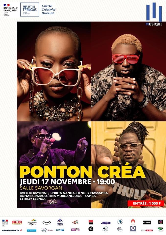 TosalaOng's tweet photo. A VOS AGENDAS 🇨🇬
Spirita Nanda sera en concert ce jeudi 17 Novembre 2022 à l ‘Institut Français du Congo. 
Entrée: 1000 fr 
Hâtez vous pour prendre vos tickets pour ne rien ratez de ce grand rendez-vous exceptionnel avec PONTON CRÉA ! 
#Tosala #concerts #Spectacle #Congo #art https://t.co/yIJb1O2ZiT