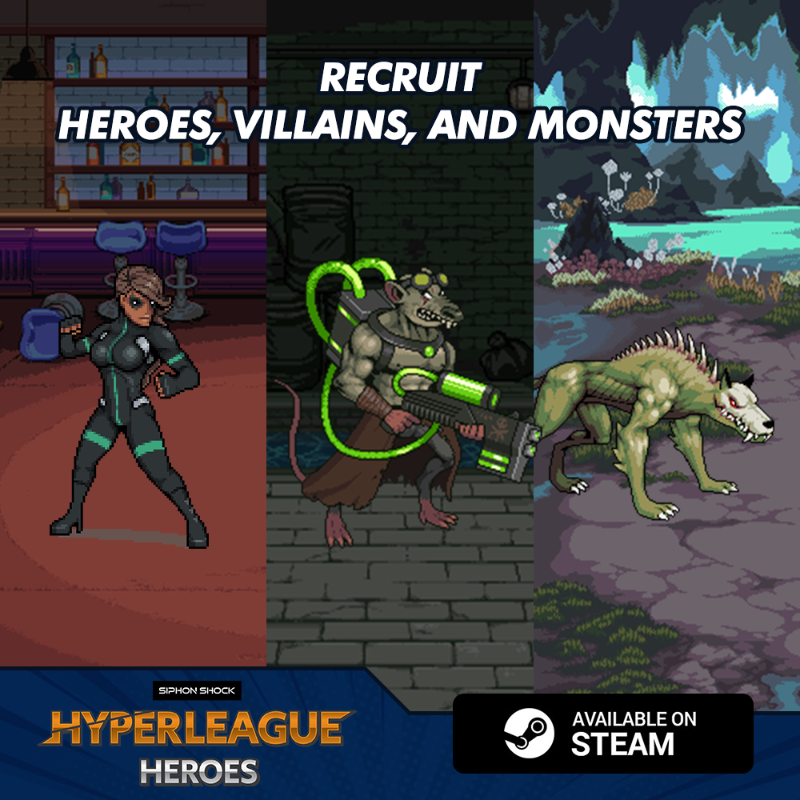 HyperLgHeroes's tweet photo. Recruit. Loot. Upgrade. Battle. Assemble a team of heroes, villains, and monsters and delve into the dungeons of Utopia to face off against waves of enemies in this new idle RPG.

Grab your game copy on Steam today: https://t.co/rmXbwqRoYs