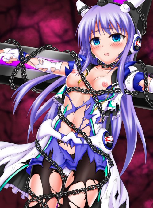 今シュガーさんがナウいヤングの間でチョベリグなので前に描いた磔変身解除絵上げときます(*'ω`*) 