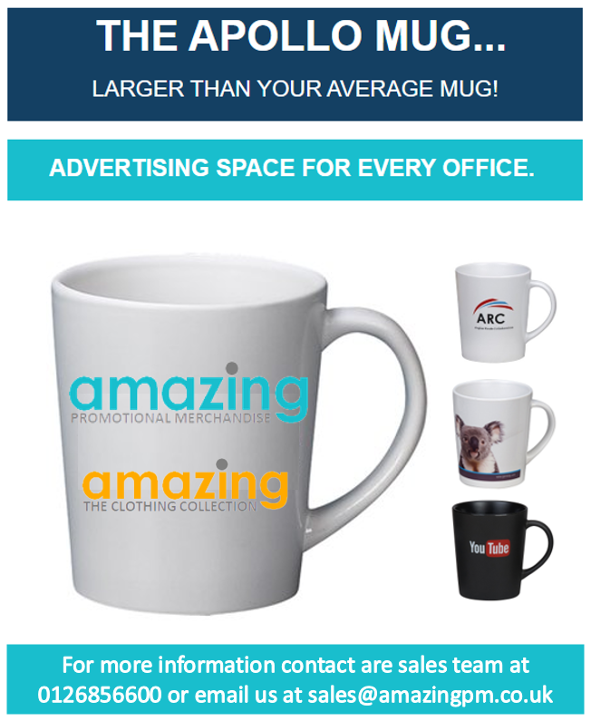 amazingpmuk1's tweet photo. Our Apollo Mugs are bigger than your average mug. Making them the perfect mug to advertise your company's name and brand.

#mug #promotionalproducts #cupwear https://t.co/9uWCSyh5vg