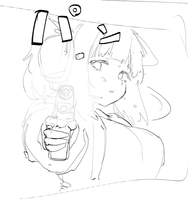 完成まで遠そうだしいいかんじにかけた発砲シーンでもあげとくか 