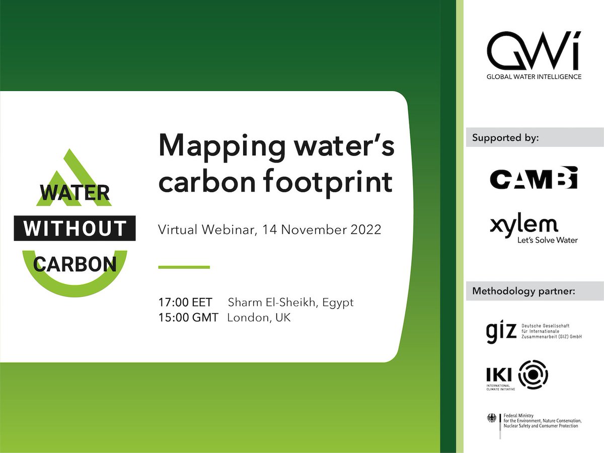 WaterIntel's tweet photo. Have you secured your place yet? On November 14th our analysts as well as special guests from @Xylem, @CambiTHP, @giz_gmbh and @Water will discuss why wastewater could make or break water’s net zero future. Find out more here: https://t.co/UyvlSWtuMb 

#water #COP27 https://t.co/iflsJEmXLP
