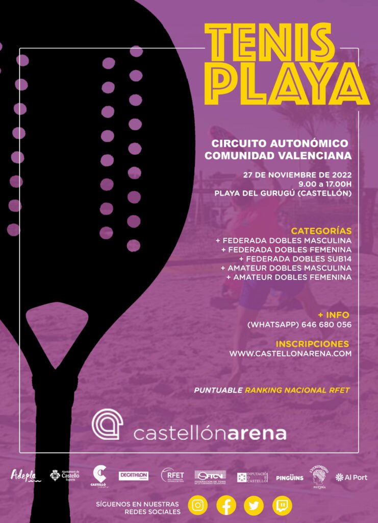 Torneo Tenis Playa. Circuito Atonómico Comunidad Valenciana dlvr.it/ScXrfM vía <a href="/VenACastellon/">Castellón Turismo</a> ✔