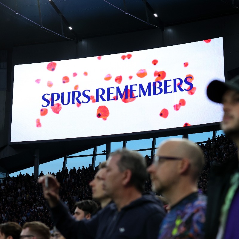 SpursOfficial's tweet photo. 💙 At Saturday’s match against @LUFC, the Club will pay its respects to those that have made the ultimate sacrifice in armed conflict and show support for the Royal British Legion’s Poppy Appeal.

More information ⤵️