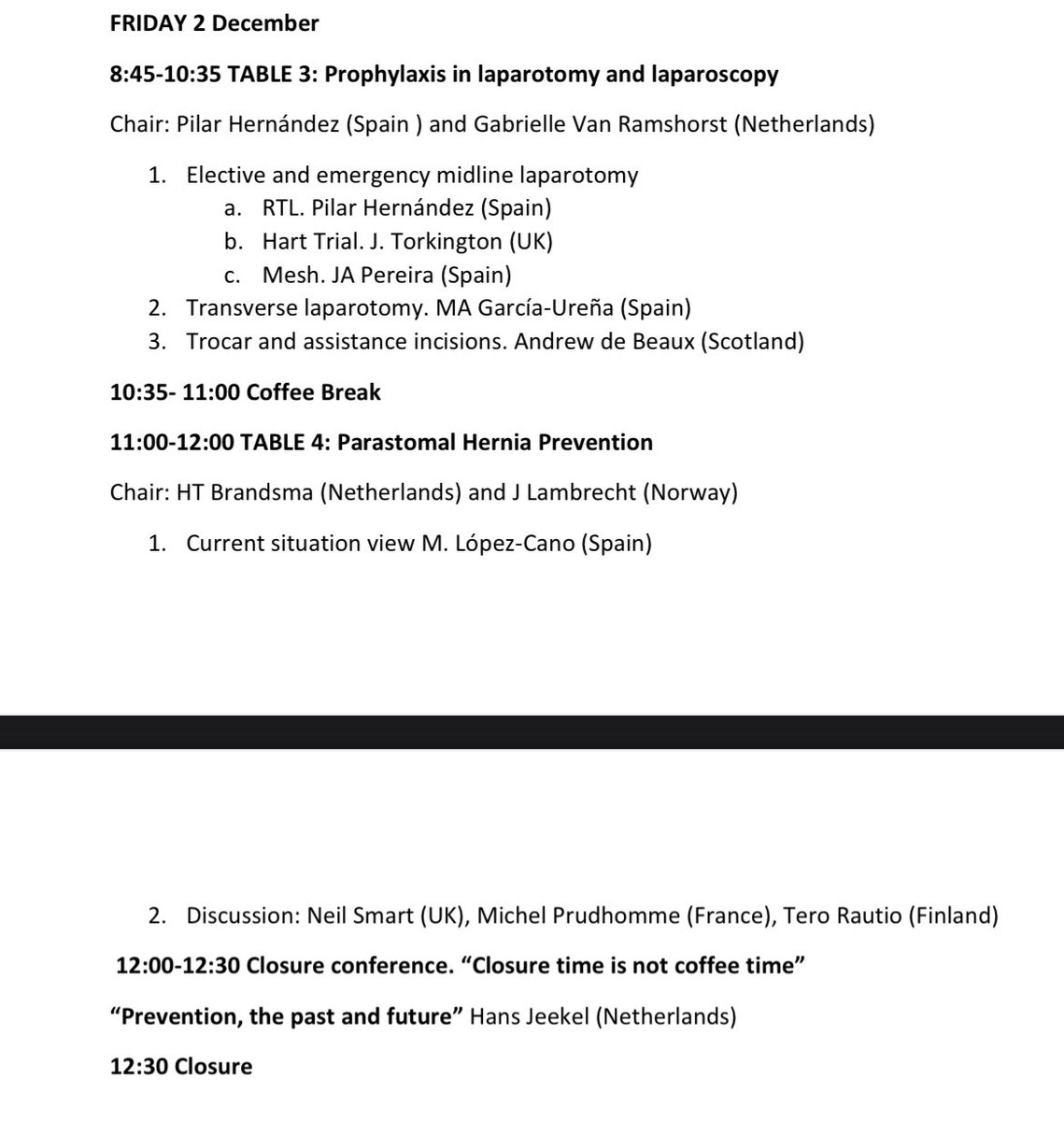 EHS Barcelona 2023 (@barcelonaehs) on Twitter photo This is the final program of the 3rd symposium of inicisional hernia prevention in Barcelona herniaprevention.com. Looks magnificent <a href="/ManuelLpezCano1/">Manuel López Cano</a> <a href="/eurohernias/">European Hernia Society</a> <a href="/aecirujanos/">aecirujanos</a> This is the final program of the 3rd symposium of inicisional hernia prevention in Barcelona herniaprevention.com. Looks magnificent <a href="/ManuelLpezCano1/">Manuel López Cano</a> <a href="/eurohernias/">European Hernia Society</a> <a href="/aecirujanos/">aecirujanos</a>