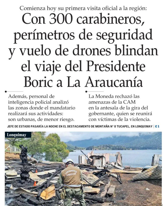 evelynmatthei's tweet photo. Si esto necesita un Presidente en Chile, ¿Qué creen ustedes que necesitarían las víctimas del terrorismo en la Araucanía? https://t.co/5ZnxhBr6i8