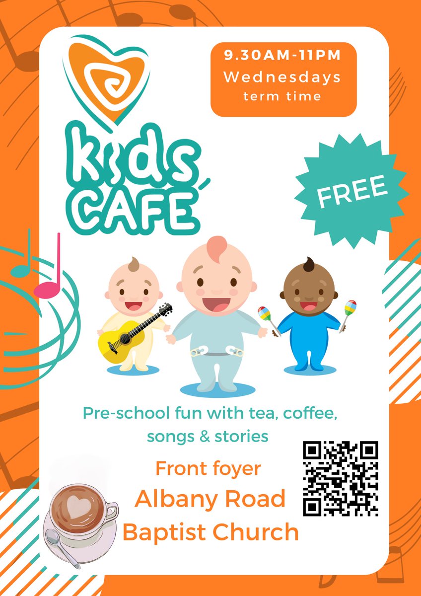 Please come and join us for Kids Café starting Wednesday 16th November. Make friends, enjoy a coffee with singing and story time. All free! Please RT @