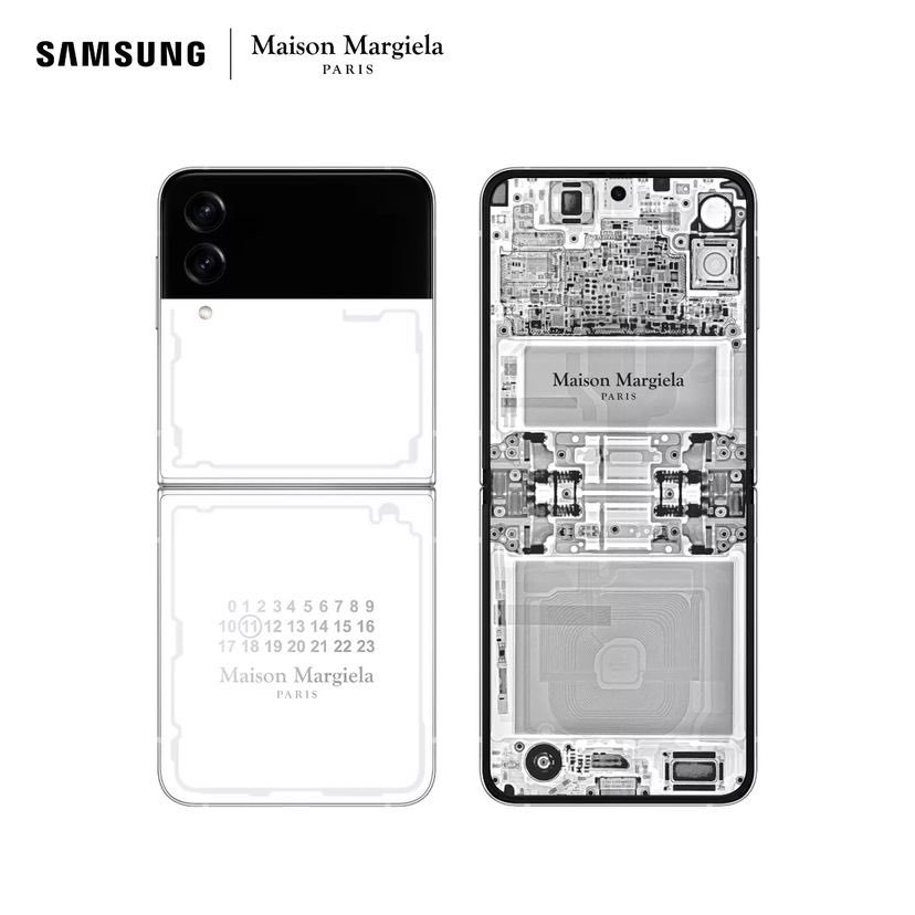 マルジェラとサムスンコラボの折りたたみスマホが12/1から発売されるらしい…！4本ステッチとかカレンダータグのデザインが入ったGalaxy、かなり気になる