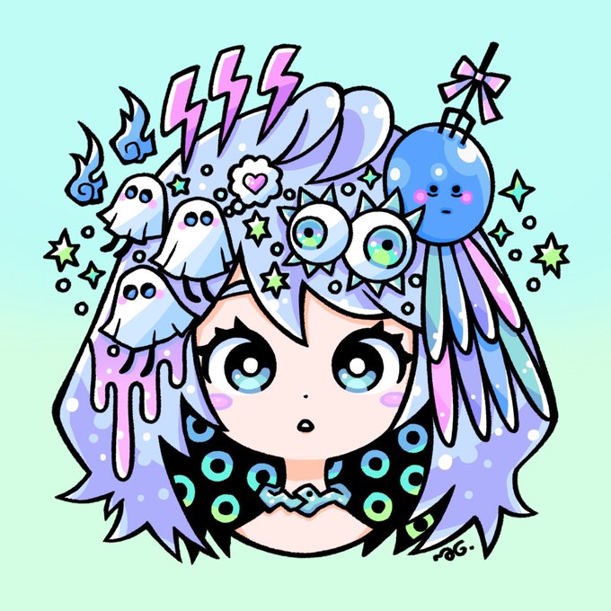 「hair ornament jellyfish」 illustration images(Latest)