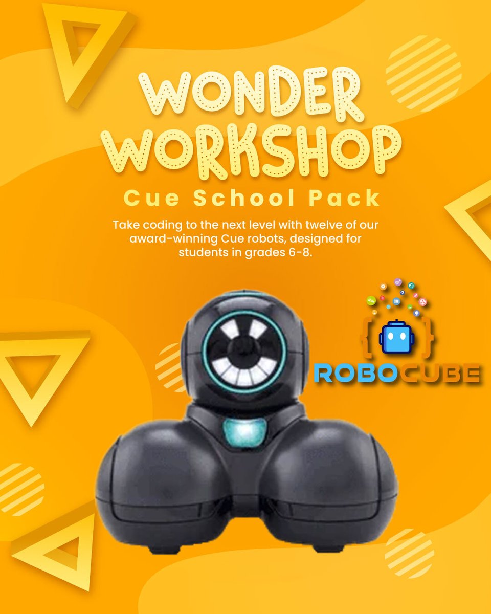 Take coding to the next level with twelve of our award-winning Cue robots, designed for students in grades 6-8. 

#Learntocode #STEM #STEMForKids