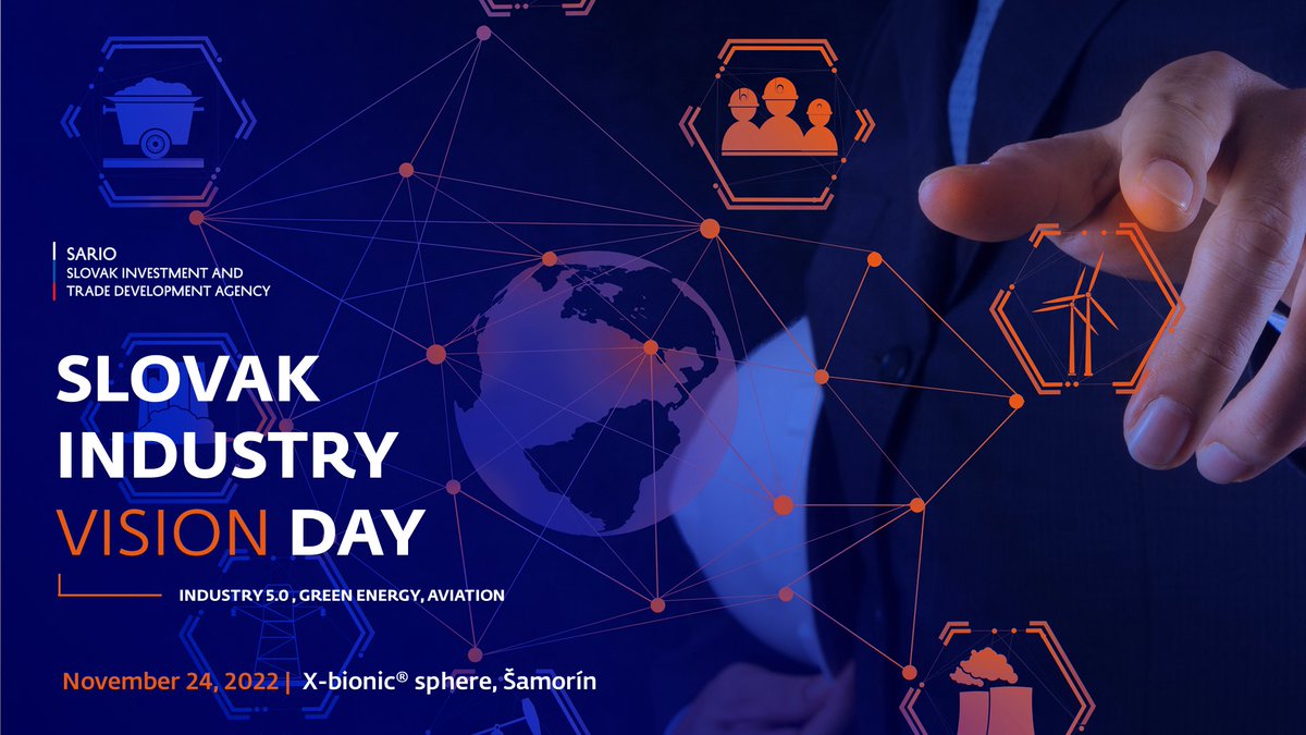 SARIO_agency's tweet photo. Over 140 Slovak and foreign companies - your potential business partners, are already registered for the Slovak Industry VISION Day taking place on November 24, 2022! Do not miss it, register by November 14, 2022 https://t.co/zGuoNqjKfS!
#goodideaslovakia #madeinslovakia https://t.co/ONTHRqraCV
