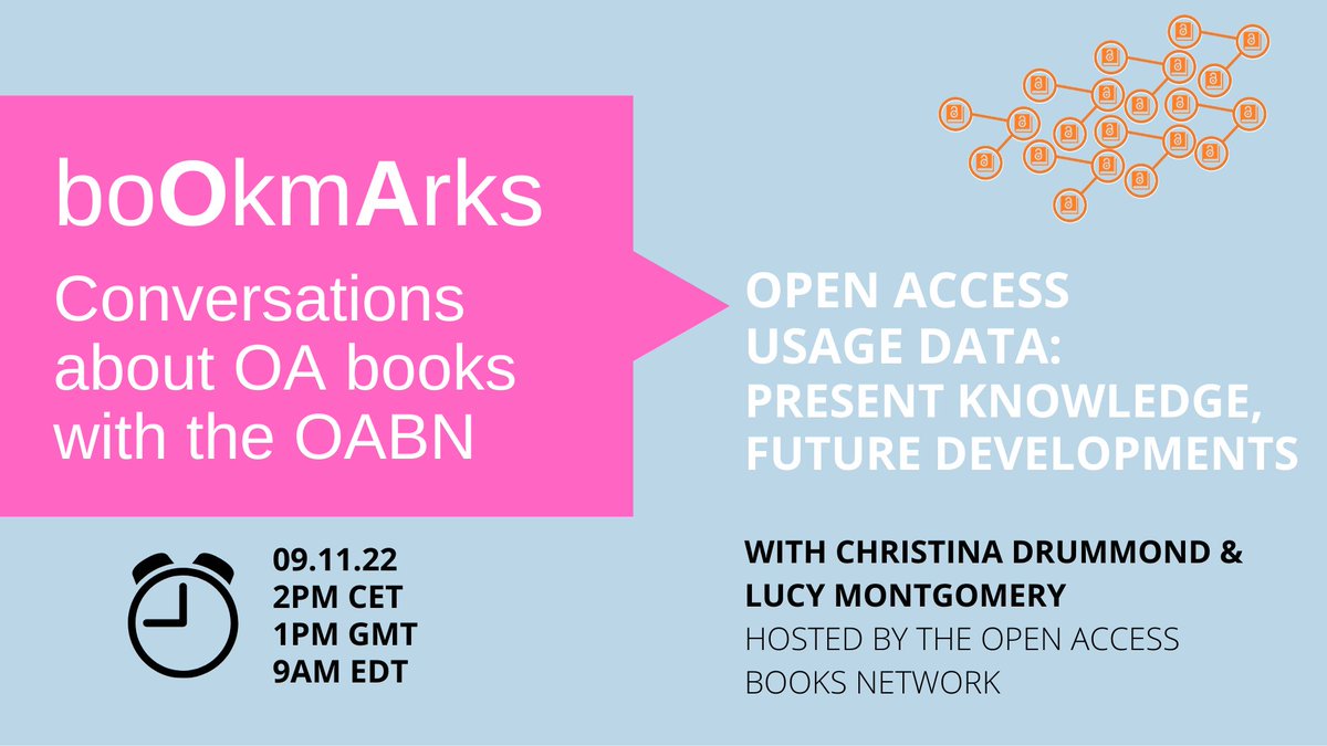 oabooksnetwork's tweet image. 2) &apos;Open Access Usage Data: Present Knowledge, Future Developments&apos; with @cjsdrummond and @LucyMontgomery_ discussing the @OAeBU_Project, @BookAnalytics, new developments &amp;amp; future plans in their work: 

youtu.be/vdTh3PA9RgA

#OAbooks #OpenAccess