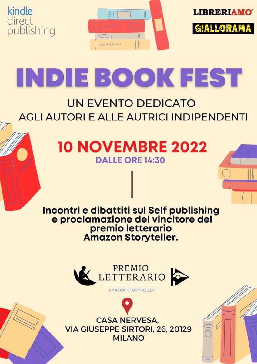 Ci vediamo oggi pomeriggio al primo #IndieBookFest !