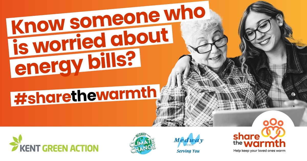 Could you help someone that is worrying about rising energy costs and keeping warm this winter? 🤝

Start Now: orlo.uk/O2vwh

#ShareTheWarmth #ShareTheWarmthMedway #KentTogether #Medway #MedwayClimateChange
