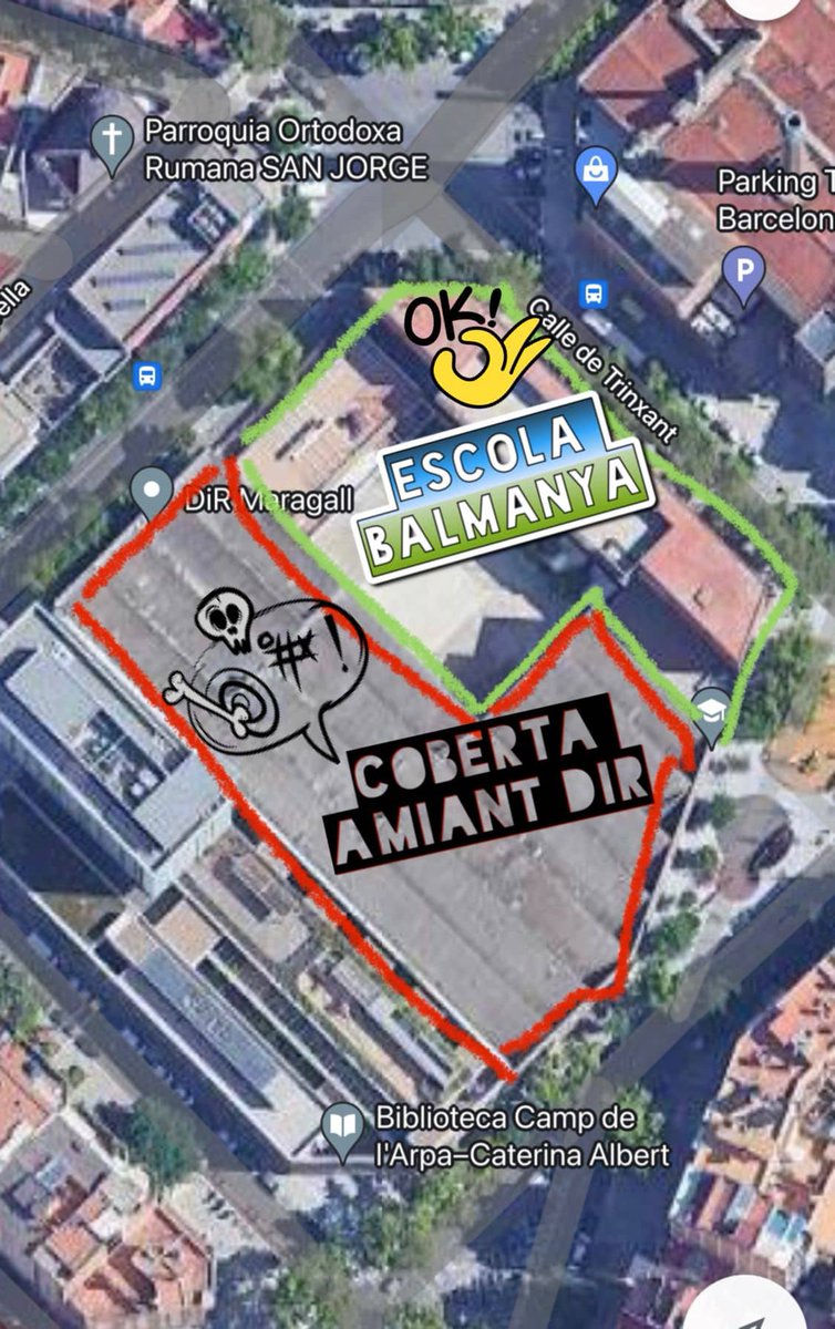 Tenemos al lado de nuestros hijos (<a href="/escbalmanya/">Escola Antoni Balmanya</a> ) 4000m2 de #amianto (<a href="/ClubsDiR/">Clubs DiR</a> maragall). Demasiados años, ¡necesitamos una solución ya! 
Os pido RT 🙏
<a href="/BalmanyaAmpa/">ampaBalmanya</a>
<a href="/RevoltaEscolar/">Revolta Escolar Cat</a>
<a href="/Qualitat_Aire/">Qualitat de l'Aire #RecuperemLaCiutat</a>
@salutpublicabcn
<a href="/AmiantGlories/">Glòries Lliure d'Amiant</a>
<a href="/amiant9graons/">Amiant 9 Graons</a>
<a href="/OAmianto/">Observatorio Amianto</a>
<a href="/Espaasinamiant1/">España sin amianto</a>