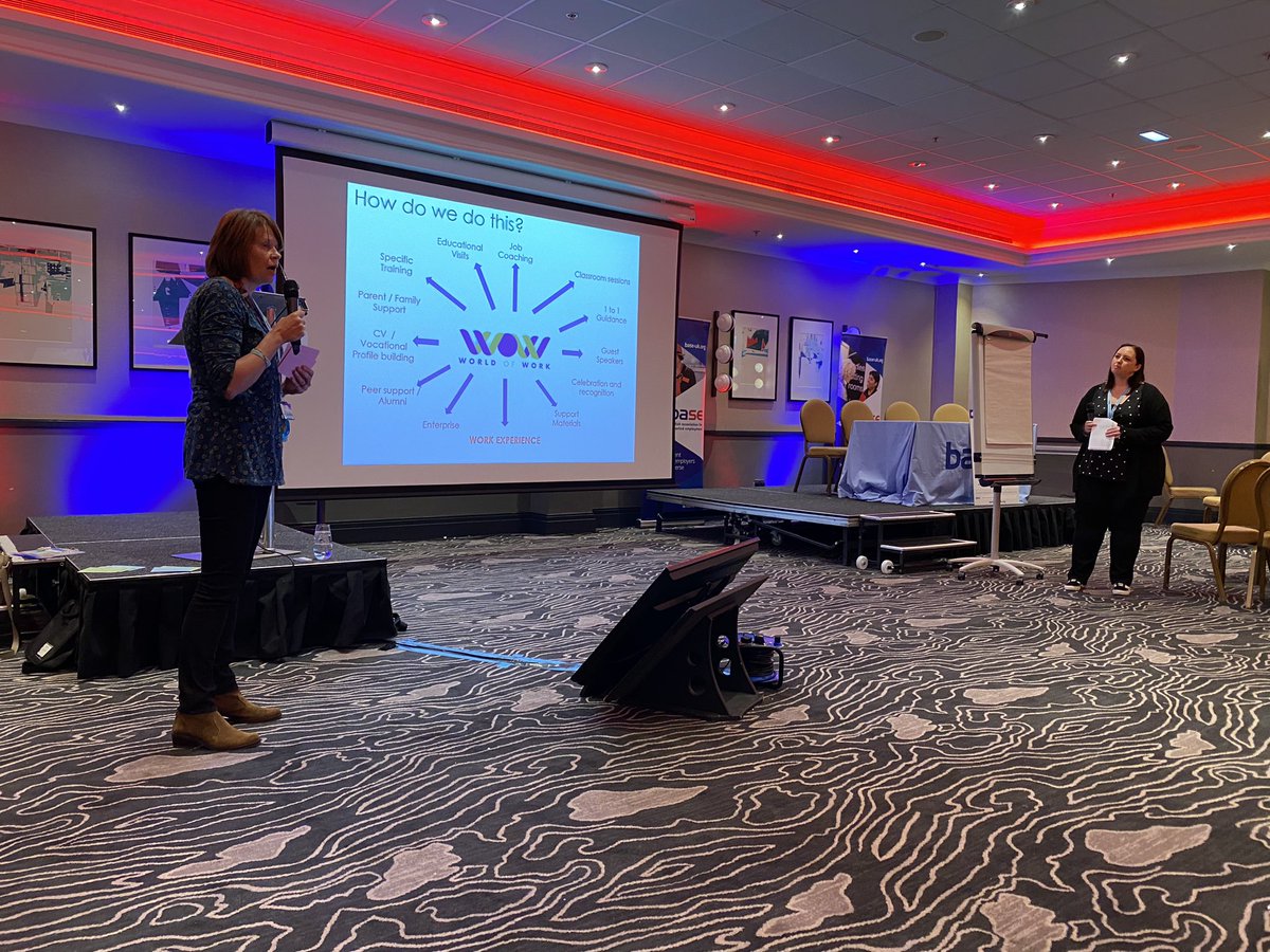 MrsSedz's tweet photo. Driving employment opportunities through bespoke education pathways, delivered by Nichola & Louisa from The Castle School, Newbury #WOW #BASE2022 https://t.co/dXqIvmnruh