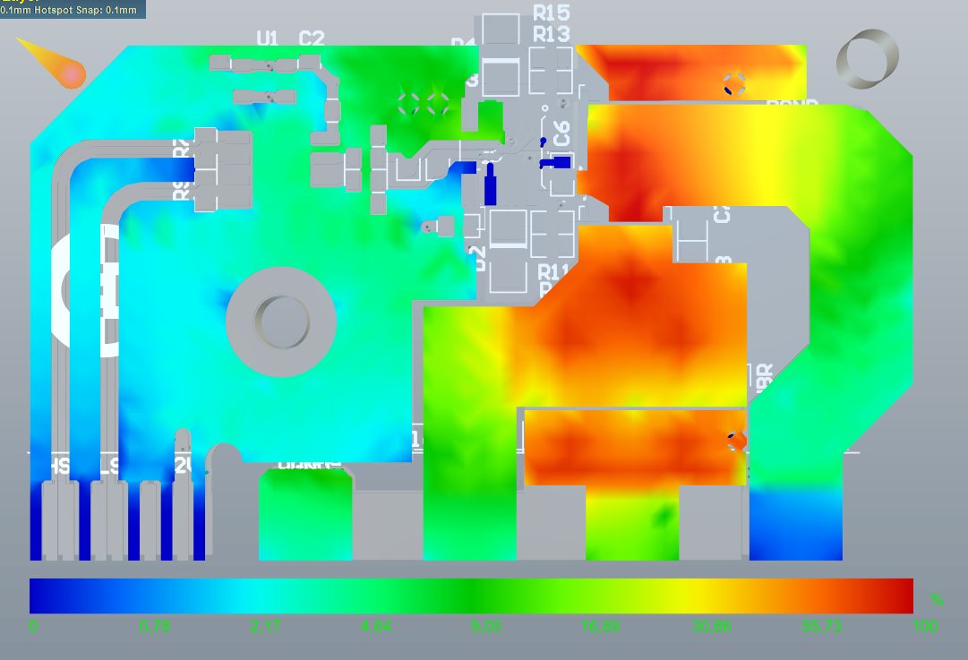 AMSEL_Amplifier's tweet photo. Currently, we are working on a new half-bridge power module. We are using @altium's PDN analyzer to investigate the current density in the tracks and vias.

#pcb #powerelectronics #microelectronics #GaN #altium https://t.co/neF16U14mt