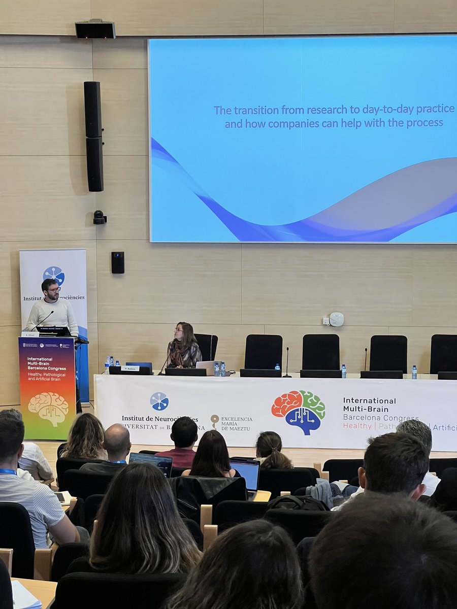 UBneuroscience's tweet photo. Last but not least, let's join Andreu Oliver, Tobii, UK, in his talk about “The transition from research to day-to-day practice and how companies can help with the process” to close the  morning sessions.
#UBneuroCongress2022 
#MultiBrainUB
#MultiBrain #UBmultibrain
@UniBarcelona https://t.co/4GcPLIBTHy