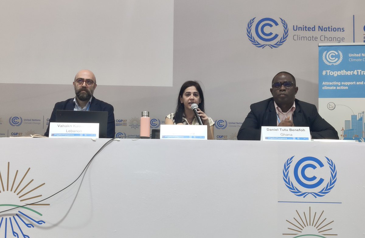 CEEWIndia's tweet photo. #COP27
"Granularity in data is important, especially to determine where money should flow for mitigation. Adaptation indicators and calculating loss & damage are also critical areas to be addressed," says @shikha_bhasin at the @UNFCCC #TogetherforTransparency session. https://t.co/8v9HsIW7Dq