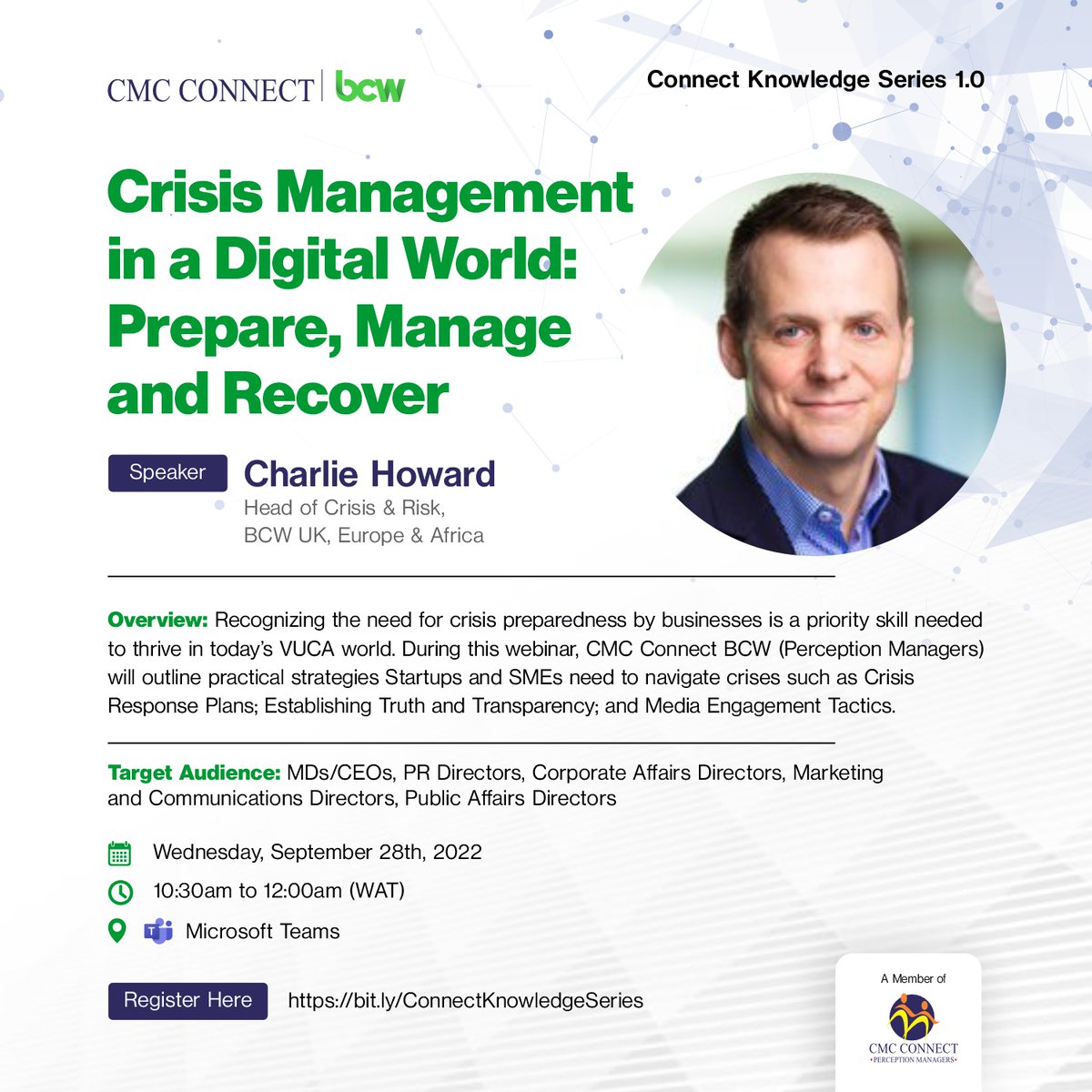 cmcconnect's tweet photo. "The secret of crises management is not good vs bad. It is preventing the bad from getting worse."-Andy Gilman.
#ThrowbackThursday
#cmcconnect https://t.co/KhJ9Umyf9f