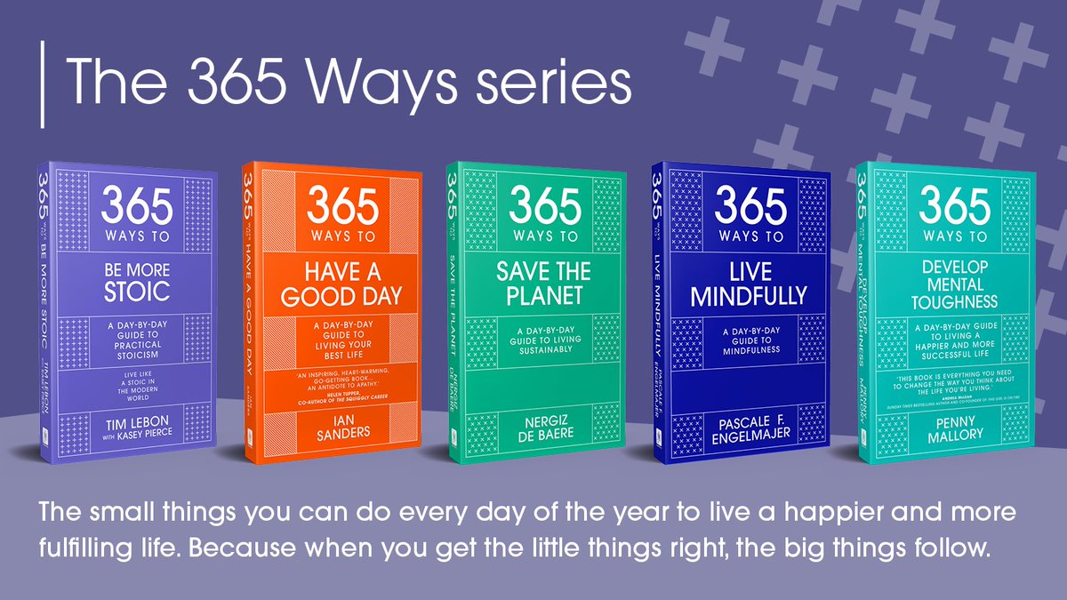 HachetteUK's tweet photo. It’s time to seize the day - all 365 of them. The #365Ways series is out now!🎉

Every day of the year:
📘 Save the planet 
📕 Have a good day
📗 Live mindfully
📙 Be more Stoic
📘 Develop mental toughness

Explore the series this #StressAwarenessWeek 👉 https://t.co/tVpZBkhaz1 https://t.co/PXTvjuZrOO