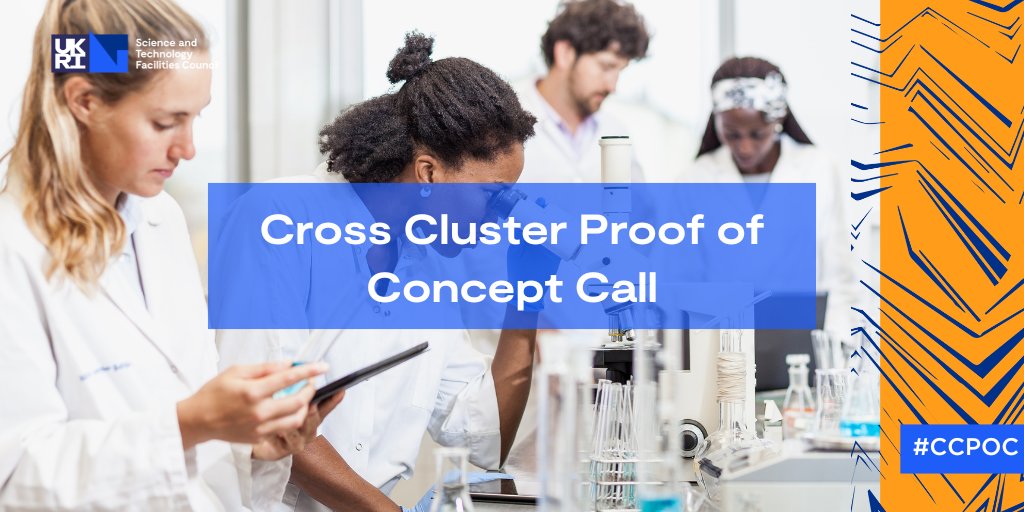 STFC_B2B's tweet photo. Do you have an idea for a collaborative project? You can apply for up £40k of grant funding through the STFC Cross Cluster Proof of Concept Call.
Open for applications until the 23 November 2022.
For more information visit: https://t.co/3uXI3k20Ln
#CCPOC #Funding #Innovation https://t.co/tJovHqAOB1