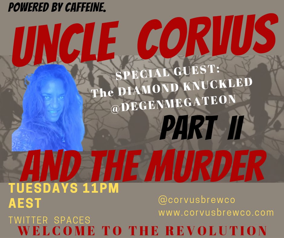 unclecorvus's tweet photo. 💥PSA: DUE TO POWER OUTAGES AND POOR CONNECTION FROM HURRICANE STITCH UP WE WILL BE RESCHEDULING PART II WITH @DegenMegatron TO A TIME THAT SUITS THE WEATHER PATTERNS.
STAY TUNED.
#coffee #convesations #nottoday
#hurricanesaysno https://t.co/a8mAuXZ4tc