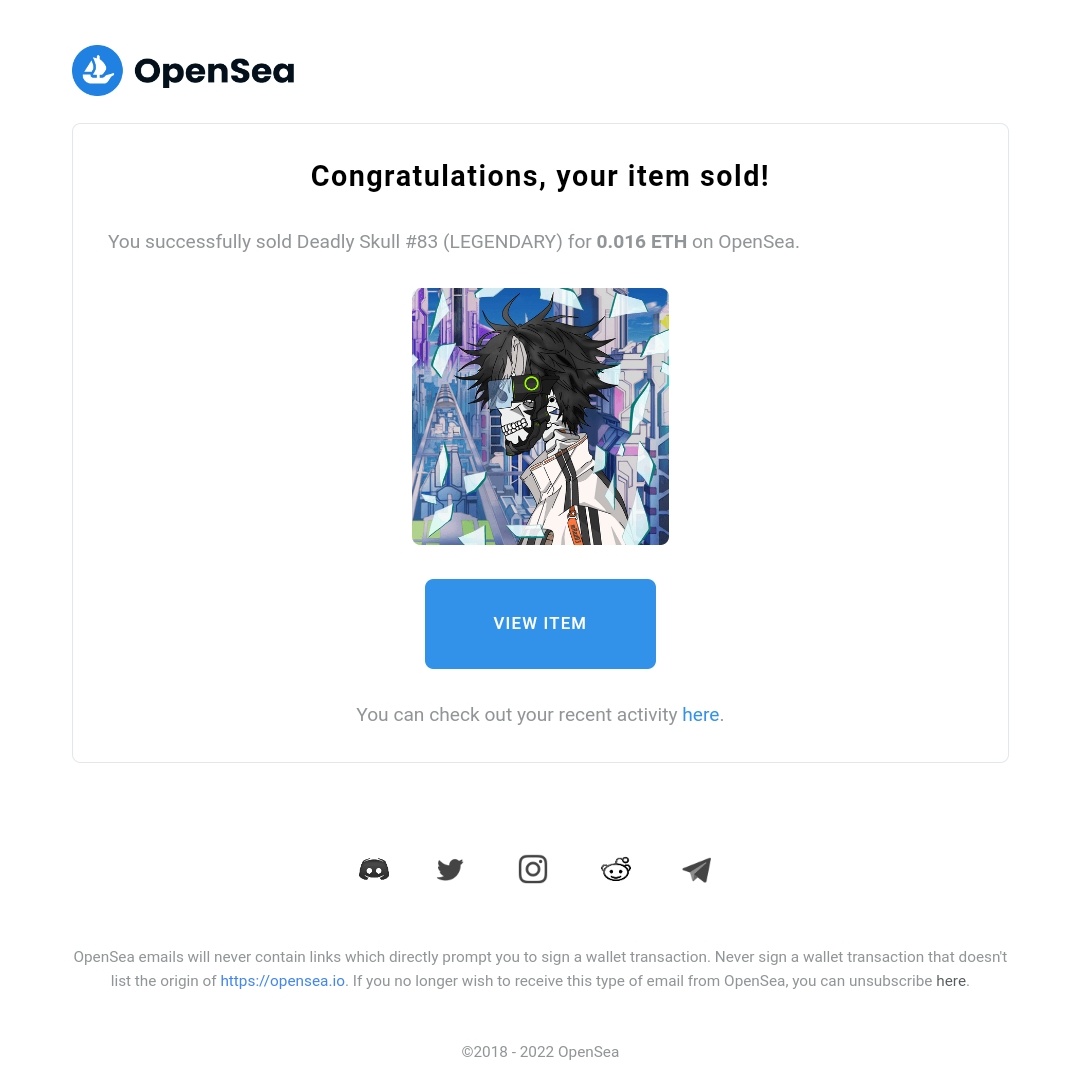 SOLD SPECIAL <a href="/RadchenkoMatt/">Matt Radchenko</a> BIRTHDAY 🎂 🎉

Today is mRad03 Birthday! He is not just collector, he is my friend on Twitter and motivator also supporter for me! 

Thanks Matt! Happy Birthday, wish you all the best! 💀🎉

#NFTsales #NFTCommunity