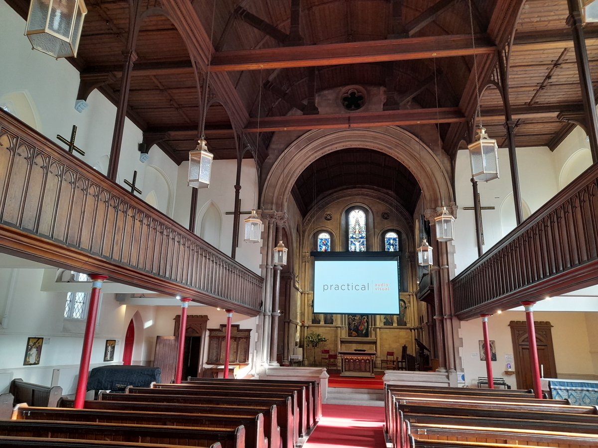Another Fantastic Install by the team <a href="/Practical_AV/">Practical Audio Visual</a> one of our 3 metre smart move screens installed into a church, Brilliant!
