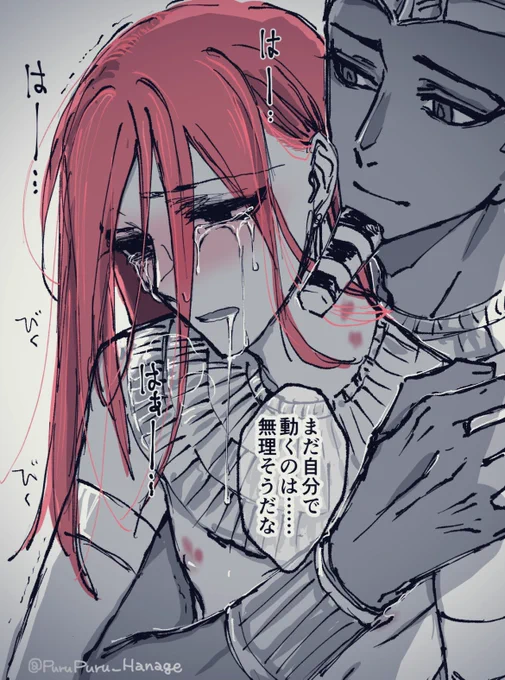 オシセトのほんのちょっとぇちな絵。
オシに抱かれまくってヨレヨレのぐてぐてになってるセトおいしい。 
