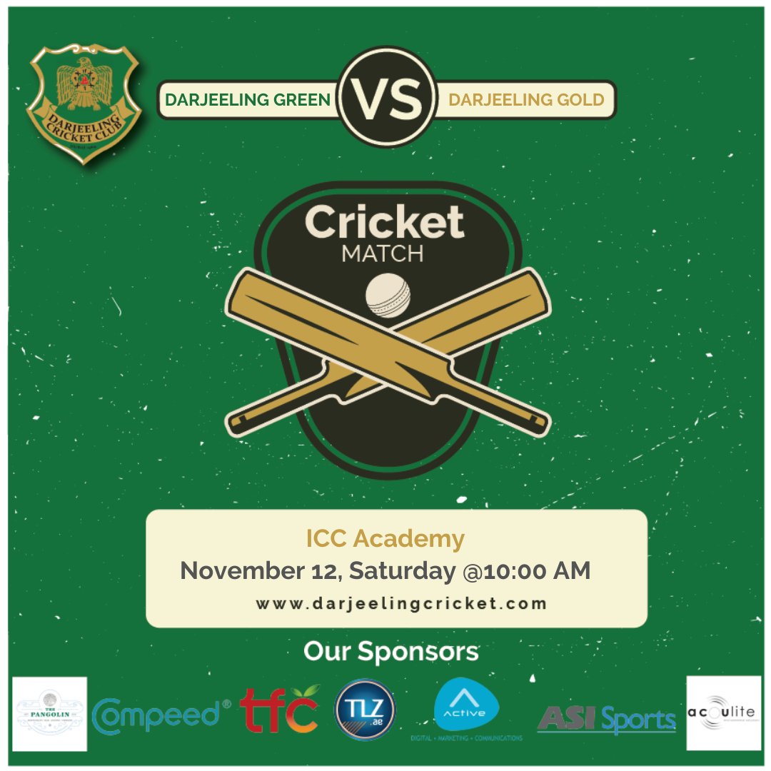 DarjeelingCC's tweet photo. Join us this Saturday for an inter-club showdown! Two teams of 12 face off for the ultimate bragging rights, followed by brunch and loads of fun! Can you guess who's on which team? If you could name all 24 players correctly (no cheating), a treat will be waiting for you! https://t.co/RQlJfsCC6x