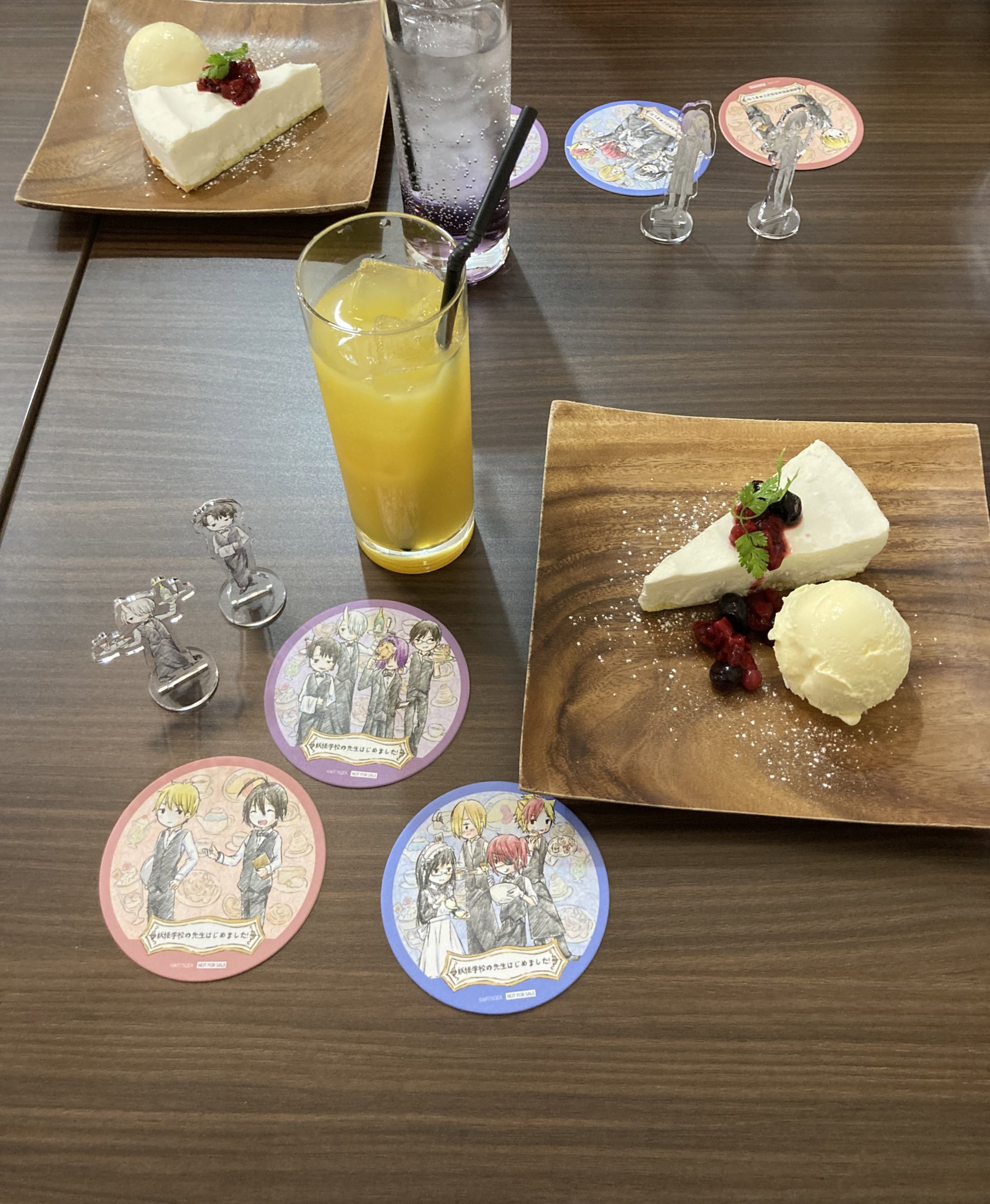 妖怪学校の先生はじめました　カフェ　コースター　全種セット 最終値下げ妖怪学校の先生はじめました。 妖はじ コースター