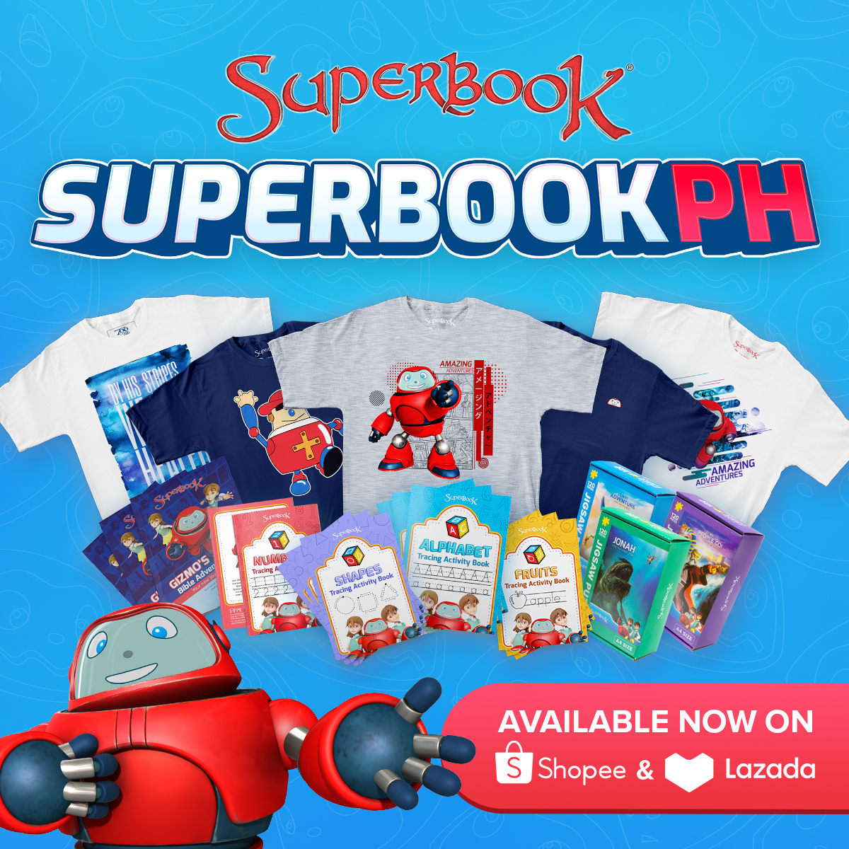 BatangSuperbook's tweet photo. Parents, may panregalo na ba kayo sa mga chikiting ngayong Pasko? ๐ Marami kayong mapagpipiliang kid-friendly items sa Superbook PH Store. ๐ Visit us on Shopee (https://t.co/YWLmqsTAGn) and Lazada (https://t.co/8JwwZrkMJb). ๐ #GiftIdeasForKids #KidsItems https://t.co/O6jB4goadn
