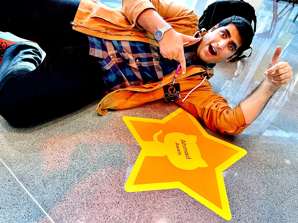 MrAhmadAwais's tweet image. The COOLEST thing ever at #GitHubUniverse✨

I walked into Yerba Center for GitHub Conf only to find my name on the GitHub Stars Walk of Fame. 

A giant GitHub Star sticker, the first one in the room among all the fantastic GitHub Stars. 

Look Ma! (She's so proud). TQ GitHub! 💜