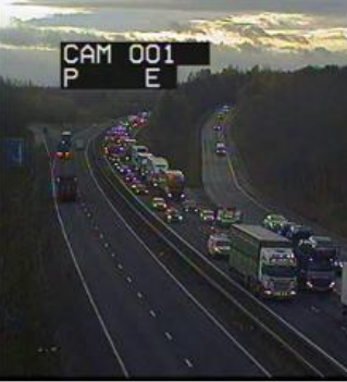 trafficscotland's tweet photo. ❗ CONGESTION ⌚08:00

#M74 - J6 ROADWORKS

The #M74 Northbound is looking very slow Northbound through the roadworks between J5 and J6.

Travel time currently is 20 minutes.

@SWTrunkRoads https://t.co/xV4EzFwf5k